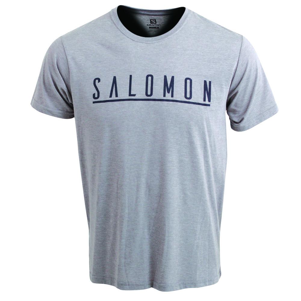 SALOMON UNDERSCORE SS M Philippines - Men's Tee Shirt - Grey | 187463-VQJ